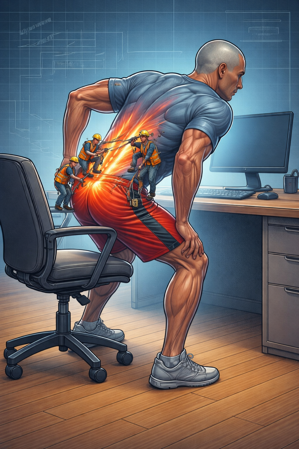Lower Back Neighborhood — Body City KnotReset, lumbar spine and lower back musculature as city infrastructure
